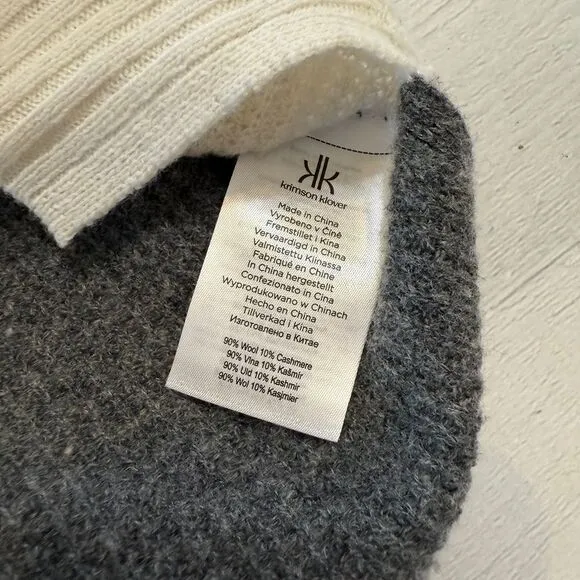 Krimson Klover women's wool cashmere‎ hooded sweater size medium