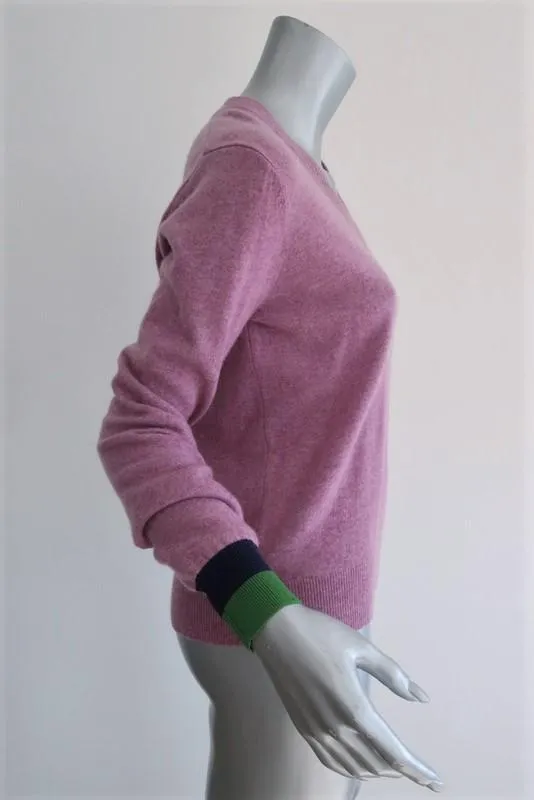 KULE Sweater Sawyer Berry Cashmere-Blend Size Extra Small V-Neck Pullover NEW
