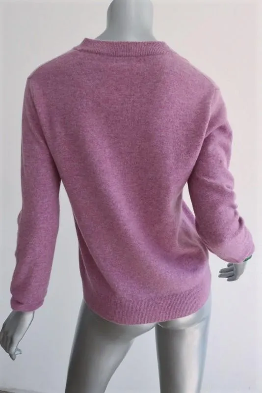KULE Sweater Sawyer Berry Cashmere-Blend Size Extra Small V-Neck Pullover NEW