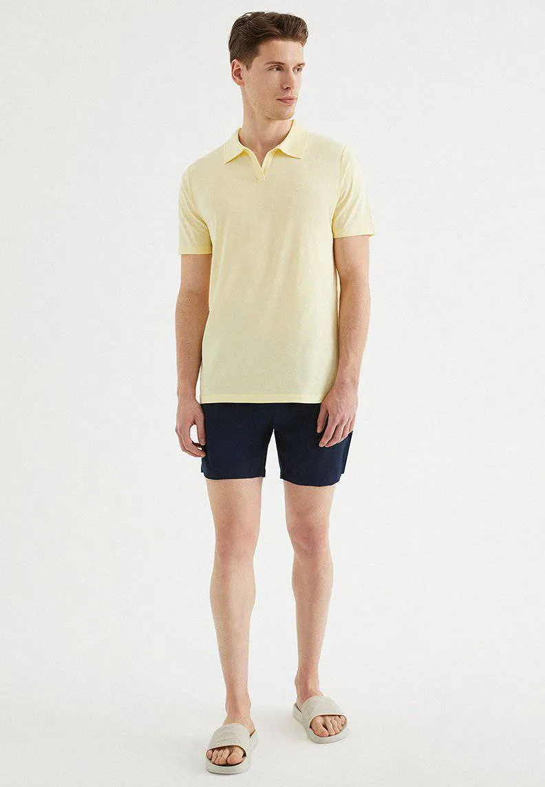 Lacivert Basic Regular Fit Erkek Deniz Şortu SOLID