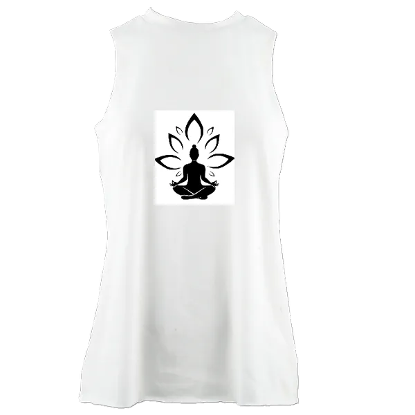 Ladies high neck cotton workout vest