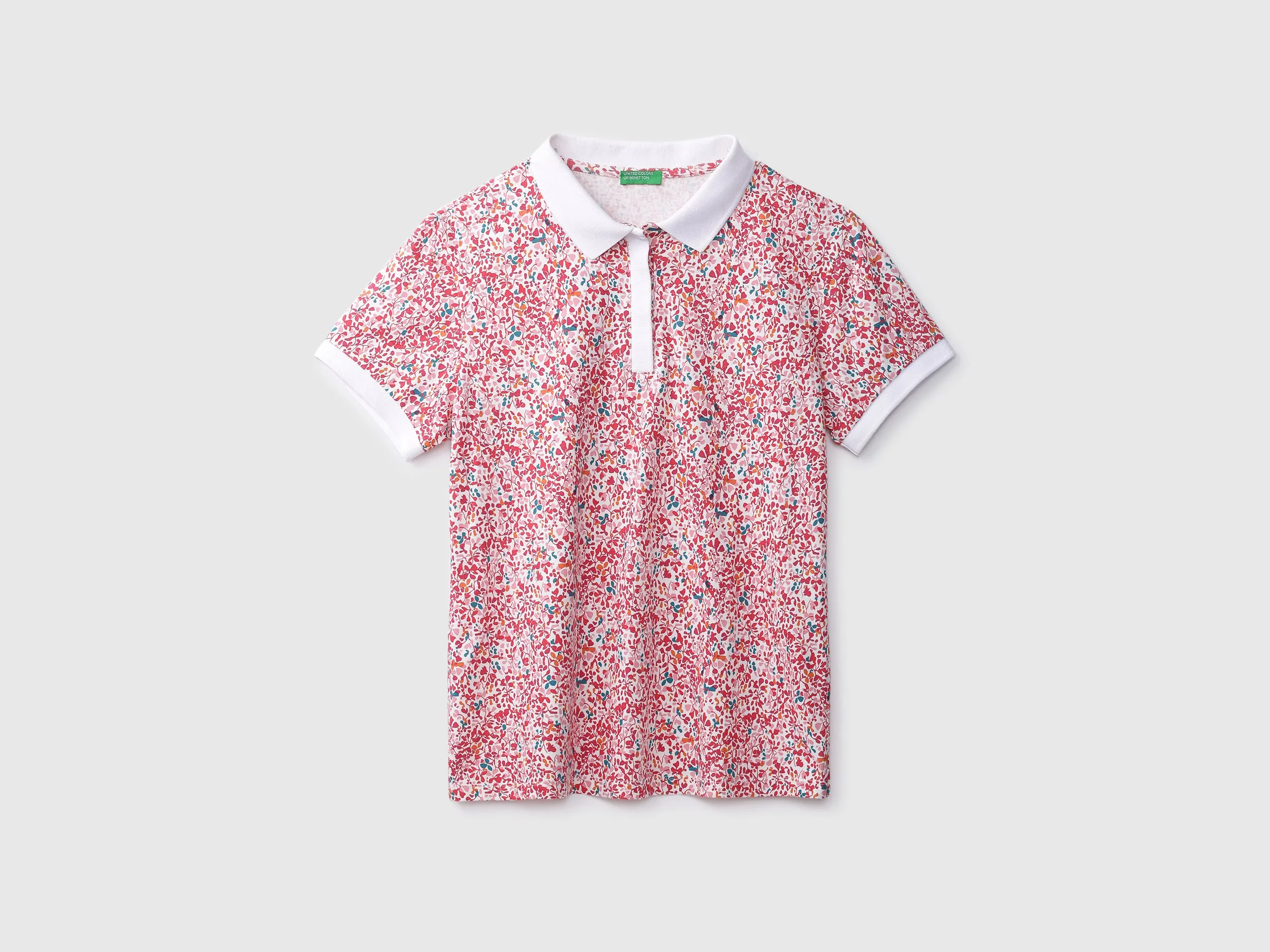 Ladies Printed Polo T-Shirt