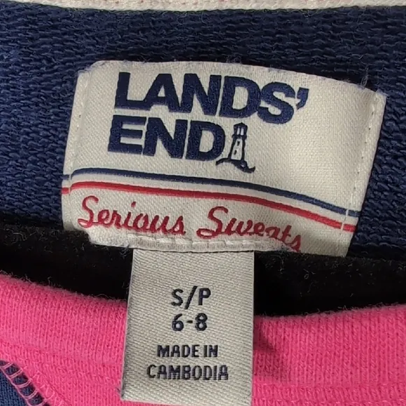 Lands' End | Color Block Crew Neck Sweater