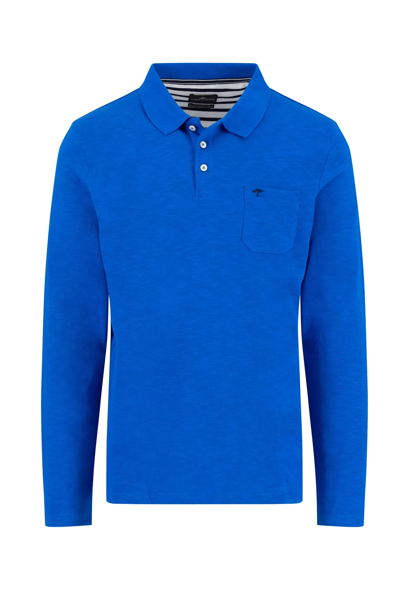 Langarm Poloshirt aus 100% Baumwolle