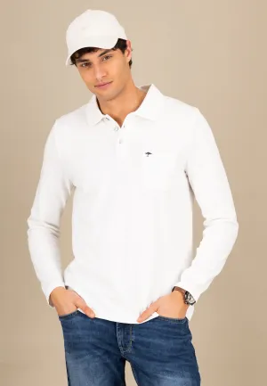 Langarm Poloshirt aus 100% Baumwolle