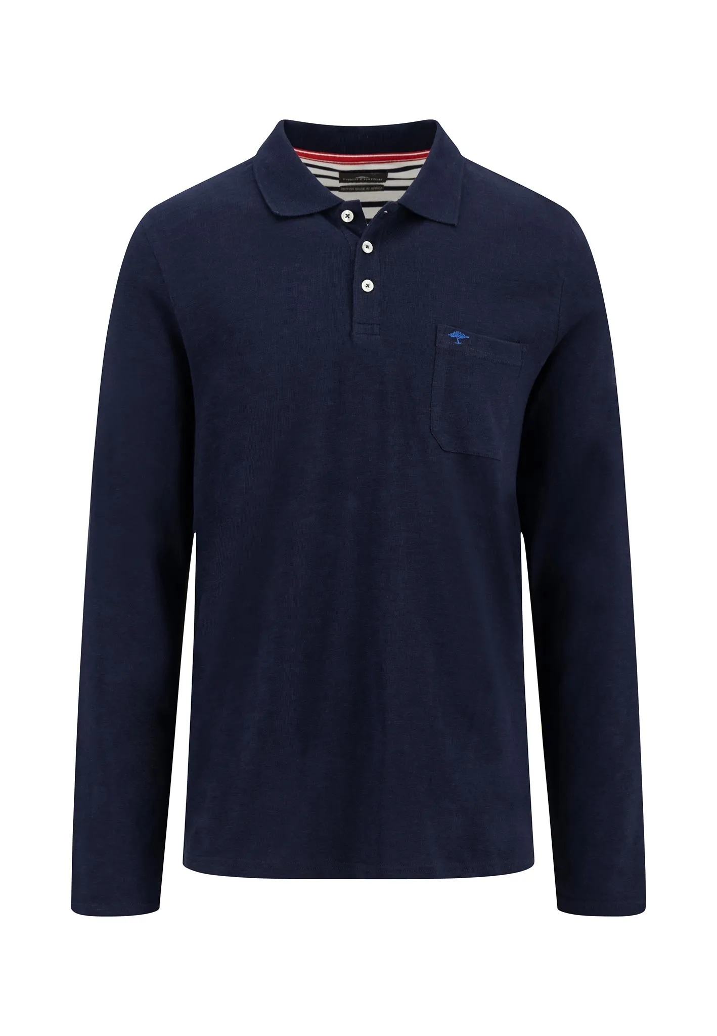 Langarm Poloshirt aus 100% Baumwolle
