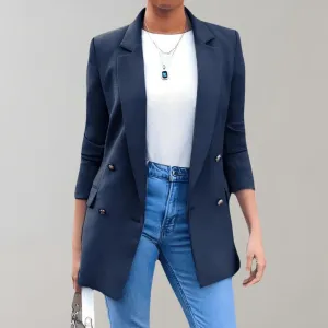 Lapel Luxe™ | Women's Long Sleeve Blazer | Stylish Tailored Fit, Premium Fabric, Versatile Design
