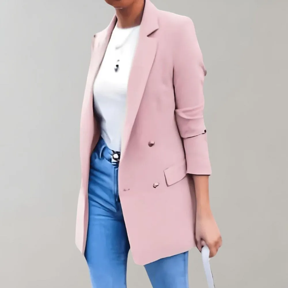 Lapel Luxe™ | Women's Long Sleeve Blazer | Stylish Tailored Fit, Premium Fabric, Versatile Design