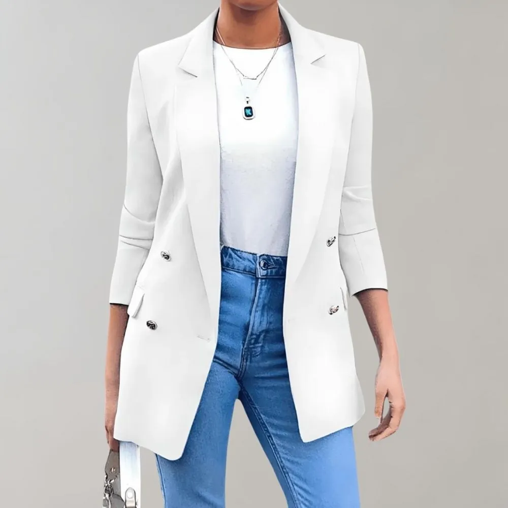 Lapel Luxe™ | Women's Long Sleeve Blazer | Stylish Tailored Fit, Premium Fabric, Versatile Design