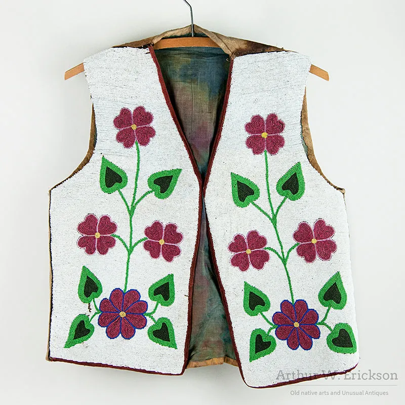 Large Old Beaded Plateau Vest