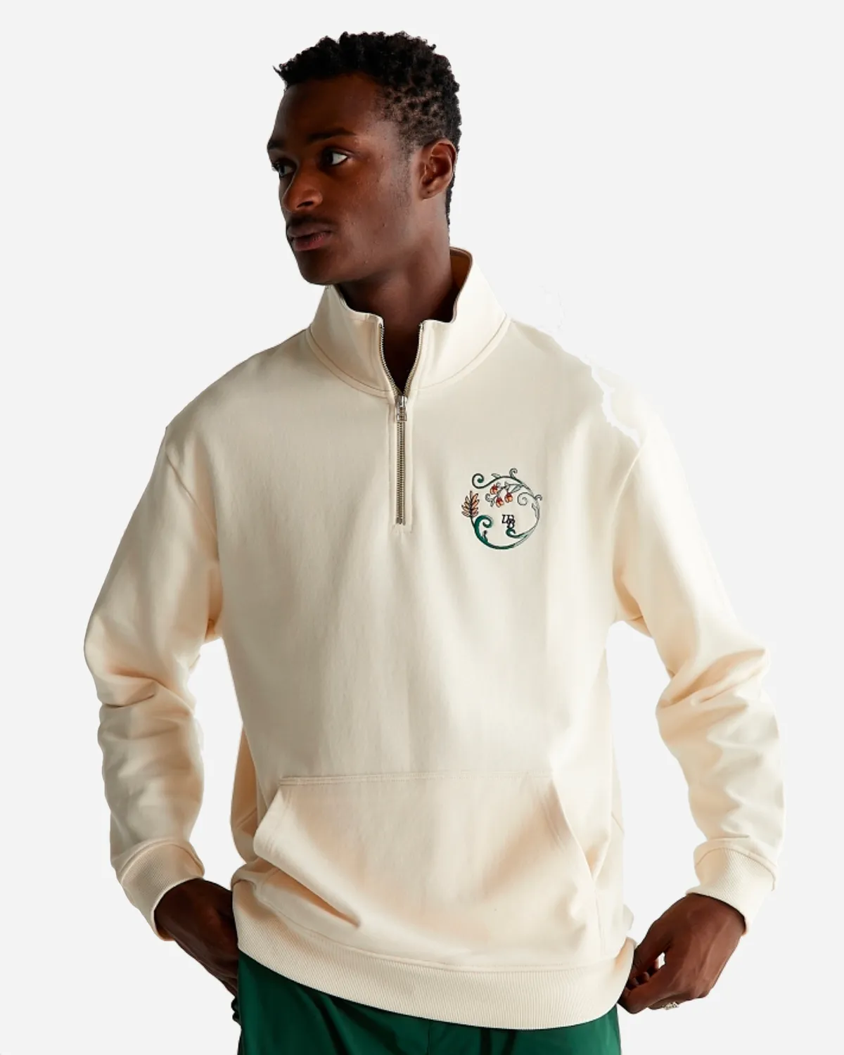 Lass Curl Half-zip - Off White