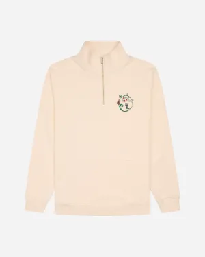 Lass Curl Half-zip - Off White