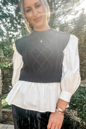 Layered Sweater Vest