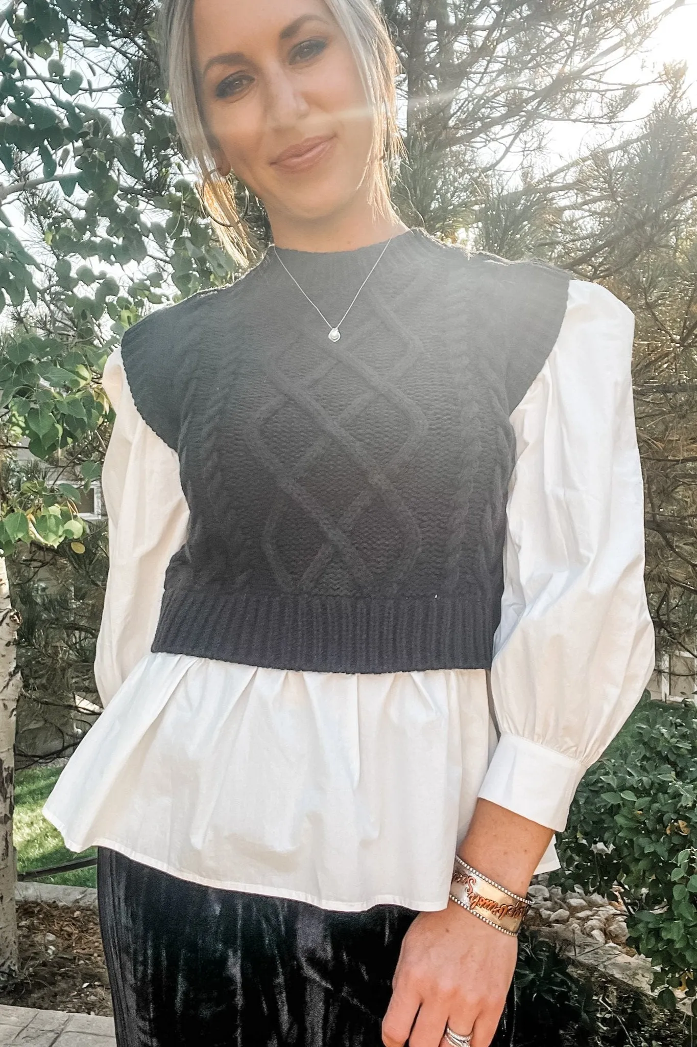 Layered Sweater Vest