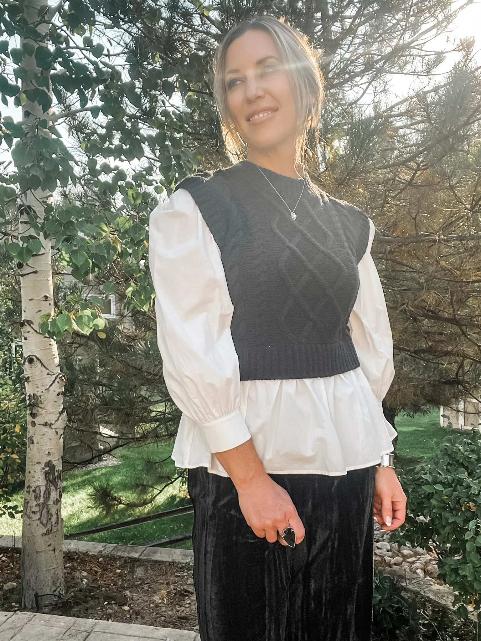 Layered Sweater Vest