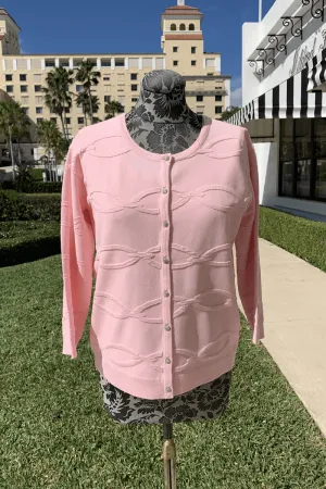 Leo & Ugo Textured Sweater Set in Light Pink