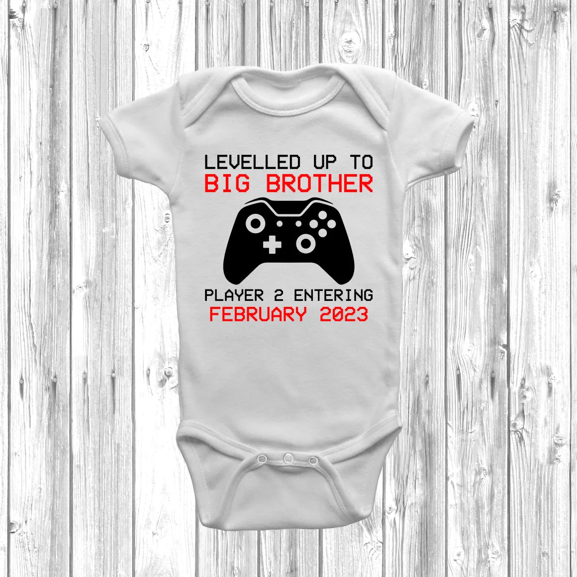 Levelled Up To Big Brother Baby Grow