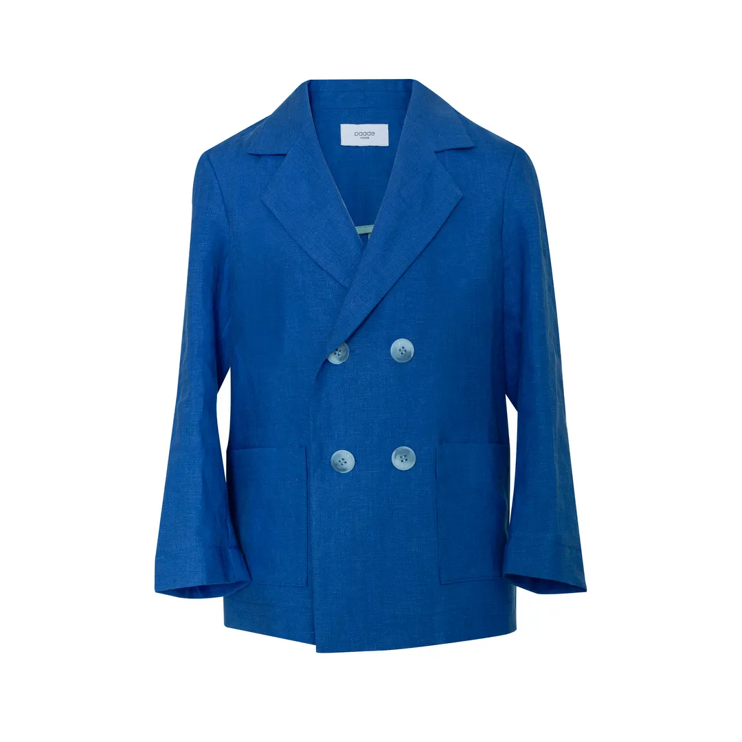 Linen Blazer Cruise, Blue