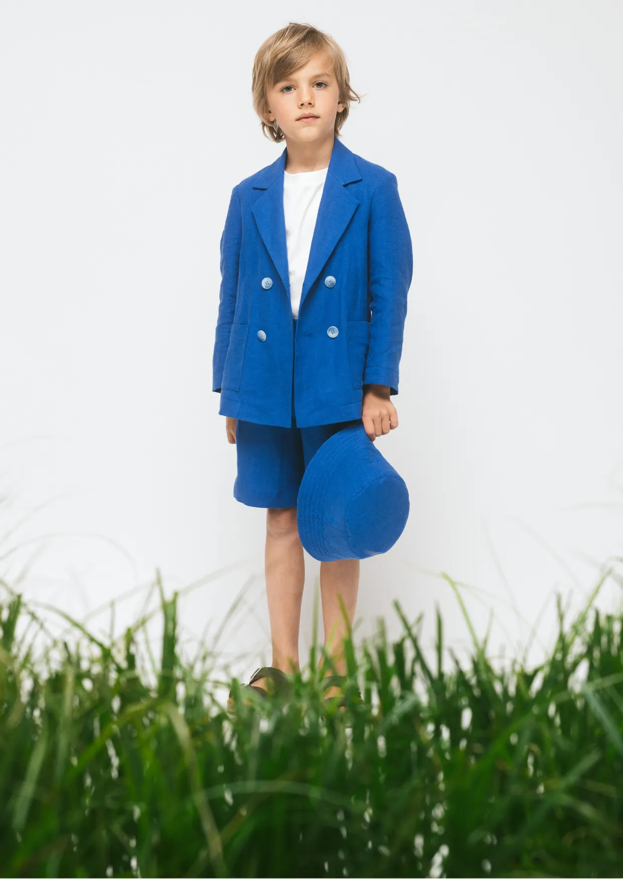 Linen Blazer Cruise, Blue