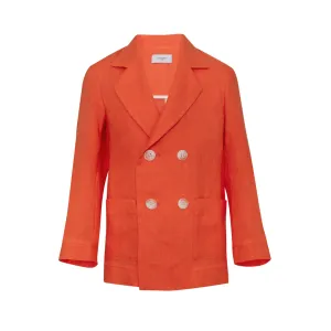 Linen Blazer Cruise, Orange