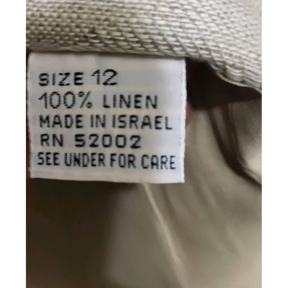 Liz Claiborne Vintage, 80's Women's 100% Linen Blazer, Tan/Beige Size 12