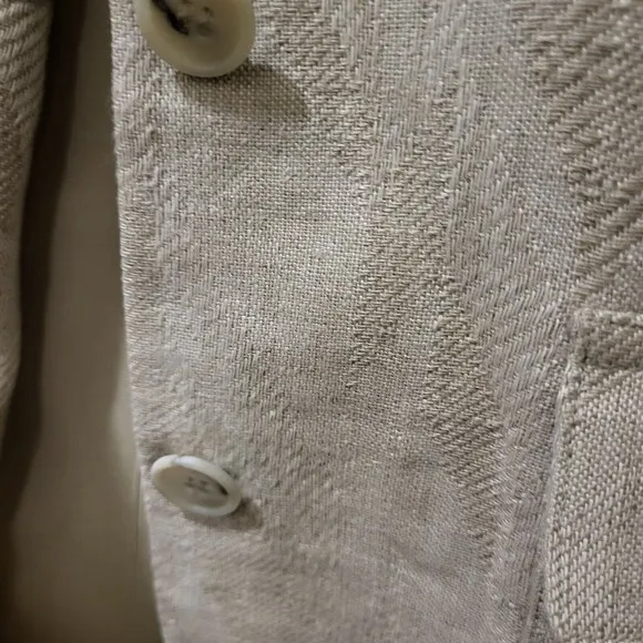 Liz Claiborne Vintage, 80's Women's 100% Linen Blazer, Tan/Beige Size 12