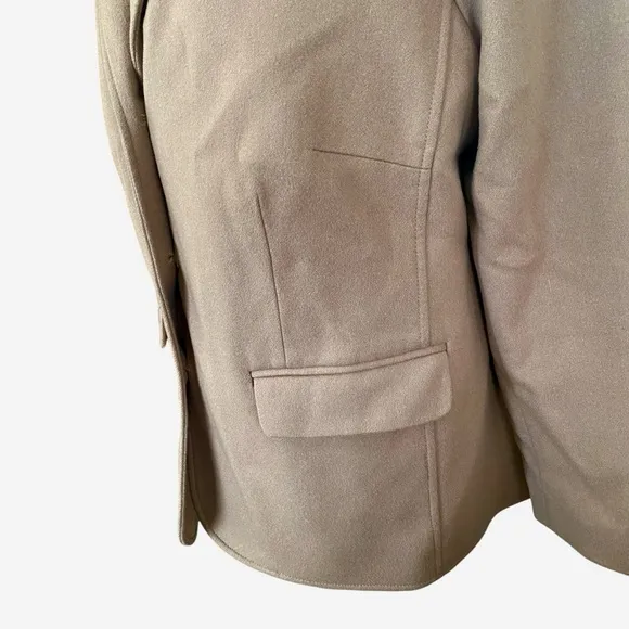 LL BEAN Vintage Suit Coat Wool Cashmere 3 Button Blazer Women's Size 18W