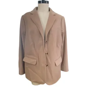 LL BEAN Vintage Suit Coat Wool Cashmere 3 Button Blazer Women's Size 18W