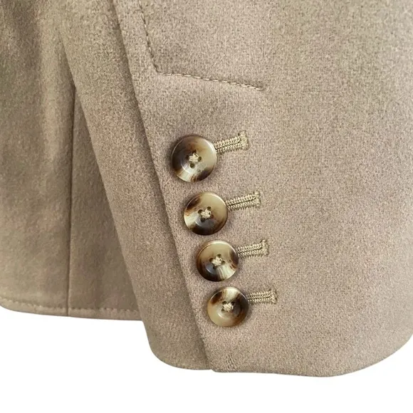 LL BEAN Vintage Suit Coat Wool Cashmere 3 Button Blazer Women's Size 18W