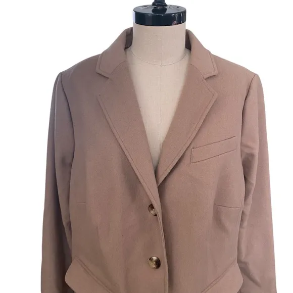 LL BEAN Vintage Suit Coat Wool Cashmere 3 Button Blazer Women's Size 18W