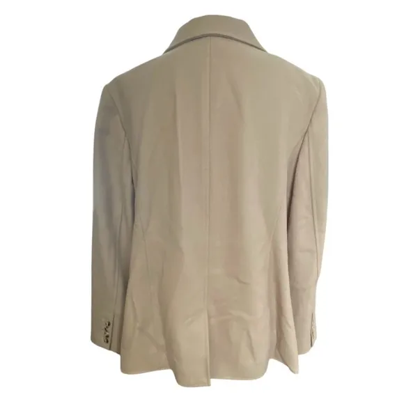 LL BEAN Vintage Suit Coat Wool Cashmere 3 Button Blazer Women's Size 18W