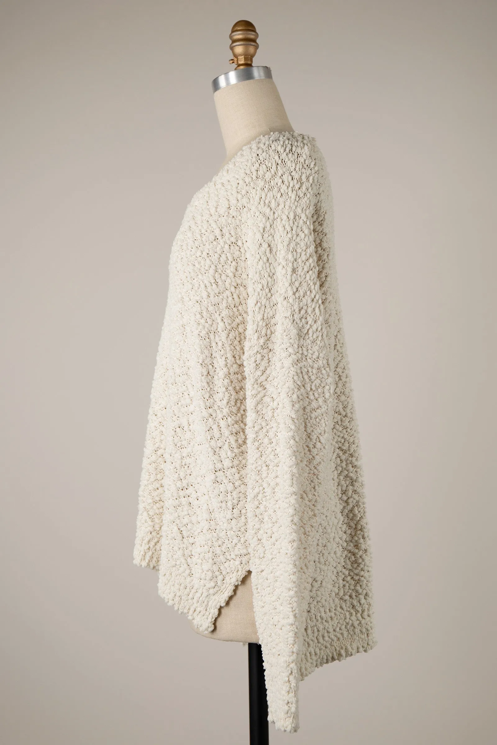 LONG SLEEVE POPCORN TUNIC SWEATER 1 PACK