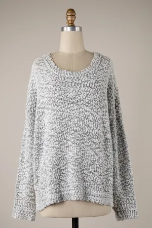 LONG SLEEVE POPCORN TUNIC SWEATER 1 PACK