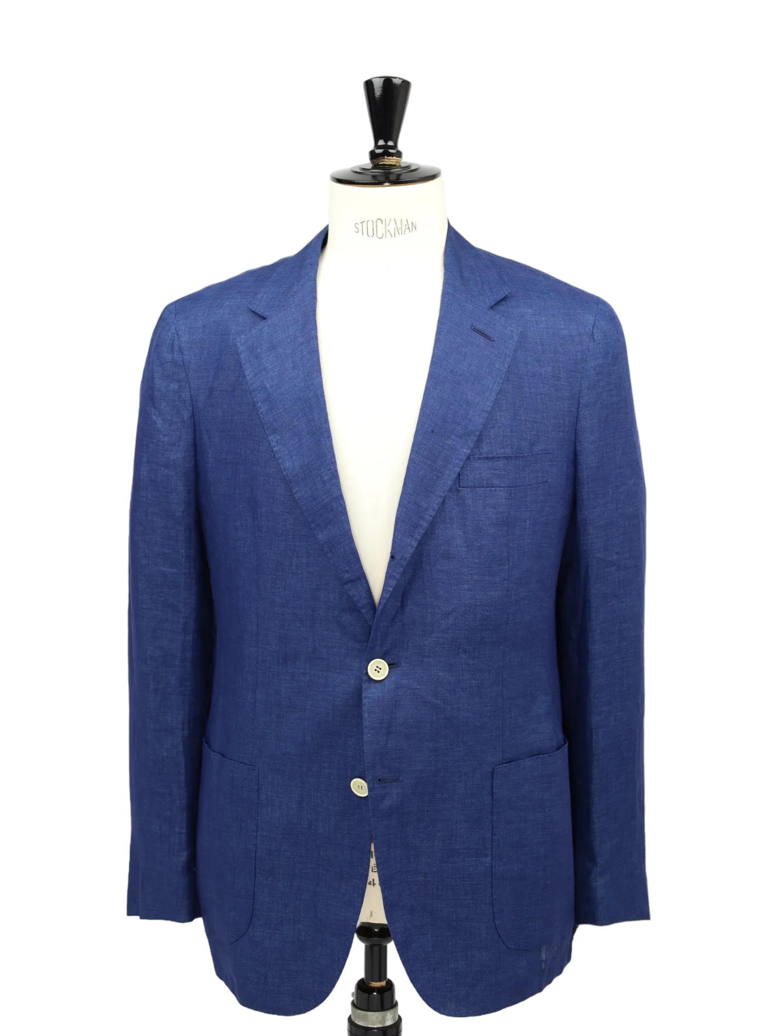 Loro Piana Cobalt Blue Unconstructed Linen Blazer