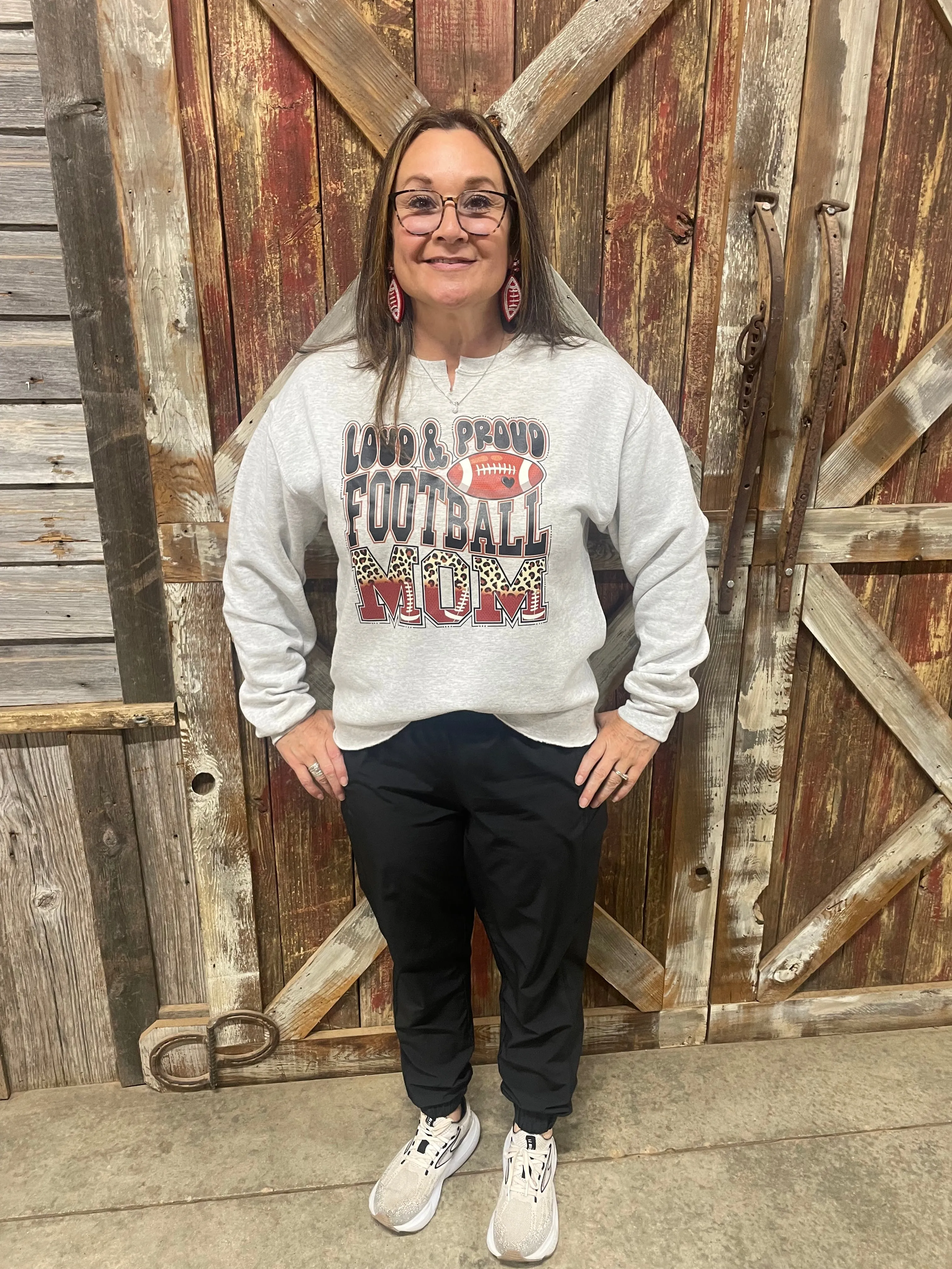 LOUD AND PROUD FOOTBALL MOM SWEATSHIRT