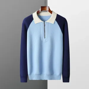 Luca Amalfi Cashmere Zip-Collar Sweater