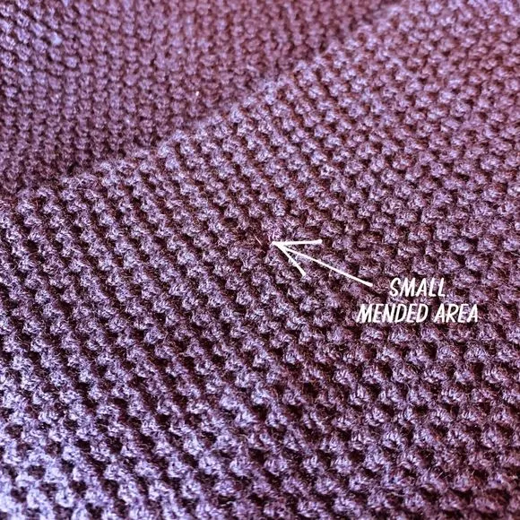 Lululemon Warm &amp; Restore Sweater 100% Merino Wool Black Cherry Purple Red Size 8