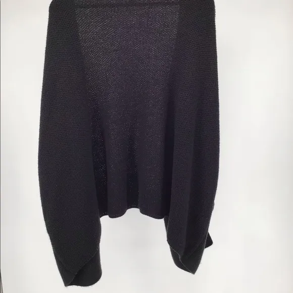 Lumiere Oversized Fluffy Black Open Cardigan Sz Large