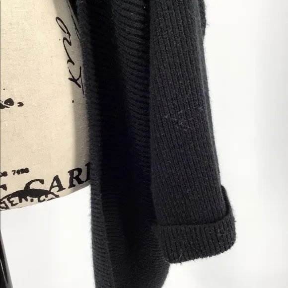 Lumiere Oversized Fluffy Black Open Cardigan Sz Large