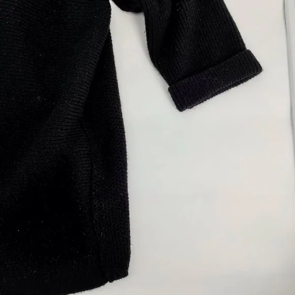 Lumiere Oversized Fluffy Black Open Cardigan Sz Large