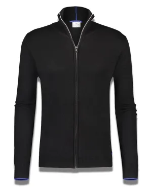 Luxe Zip Up Sweatshirt Black