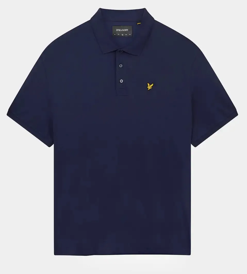 Lyle & Scott Men's Plain Polo Shirt Dark Navy