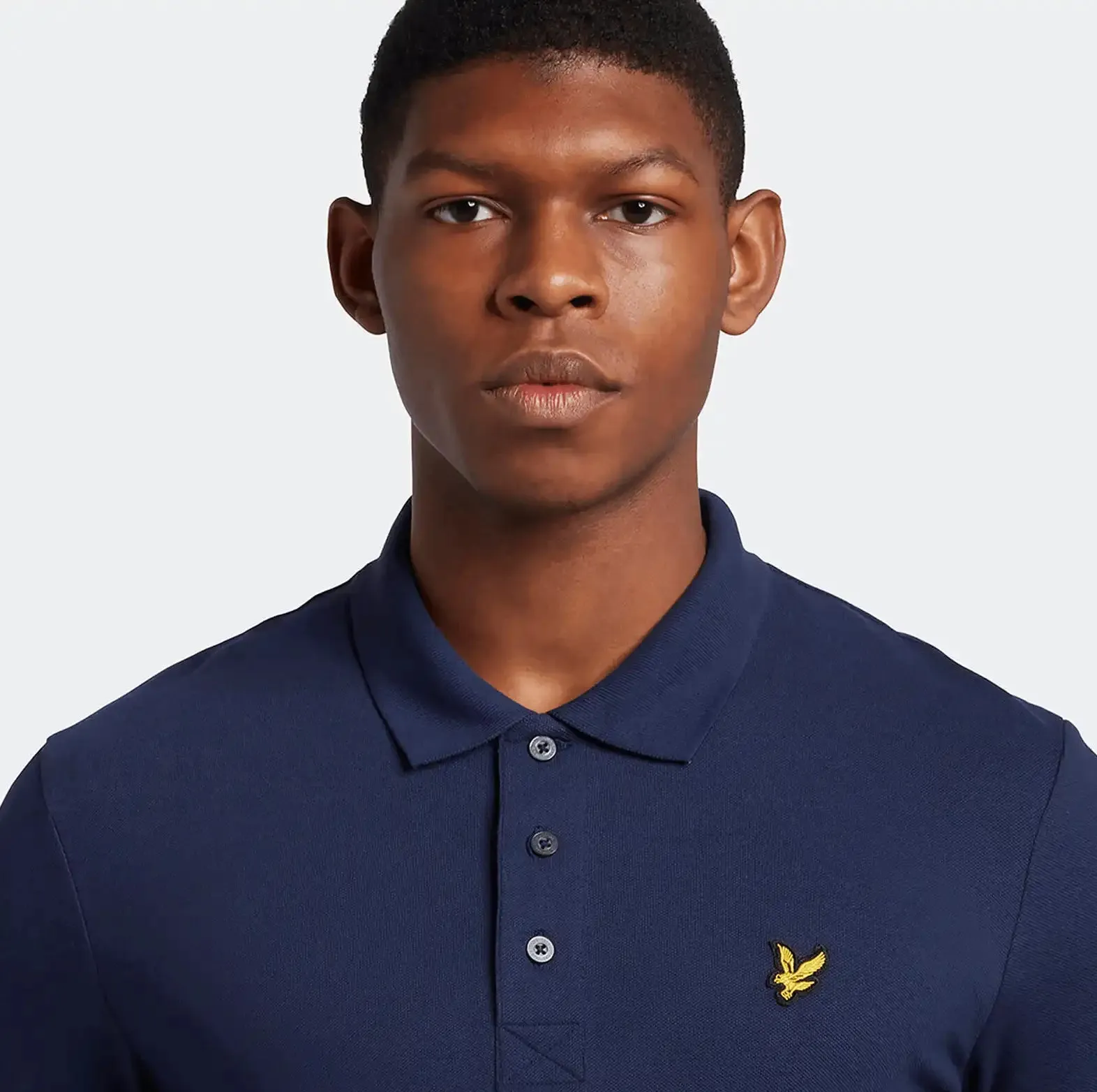 Lyle & Scott Men's Plain Polo Shirt Dark Navy