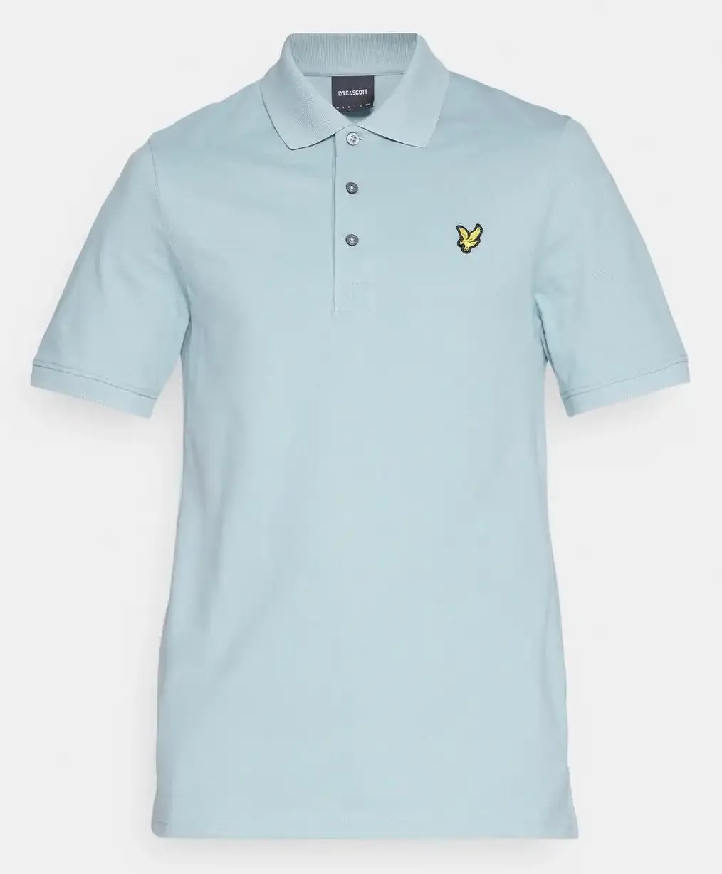 Lyle & Scott Men's Plain Polo Shirt Slate Blue