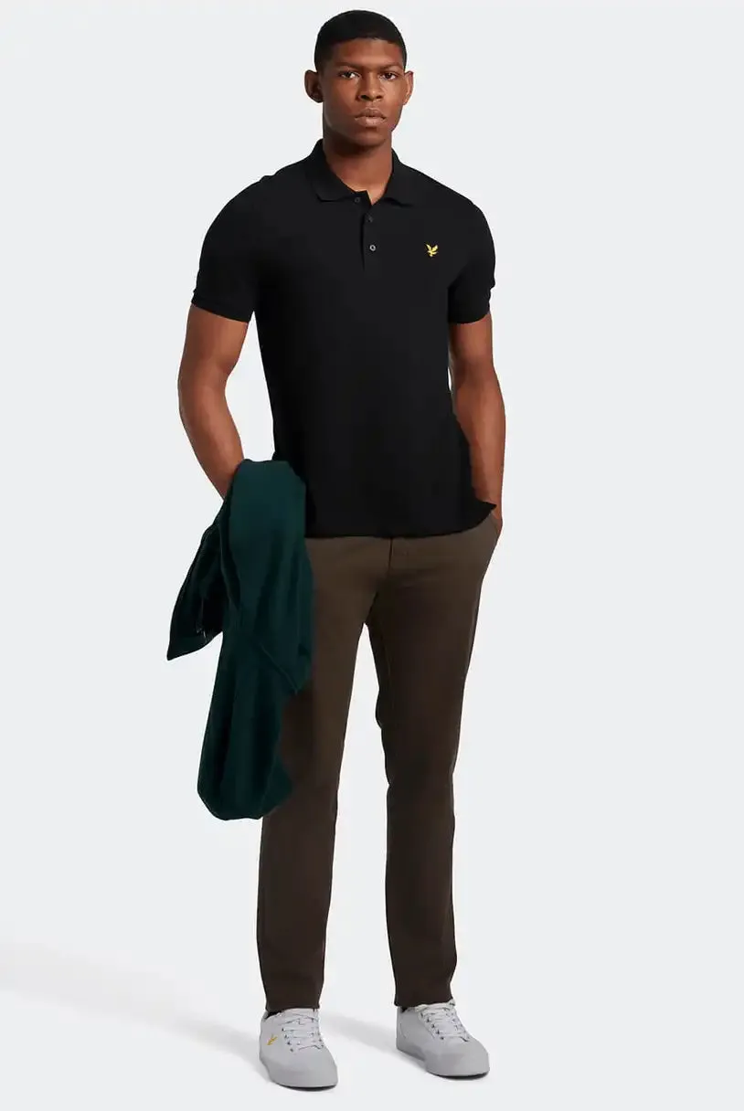 Lyle & Scott Plain Polo Shirt Jet Black