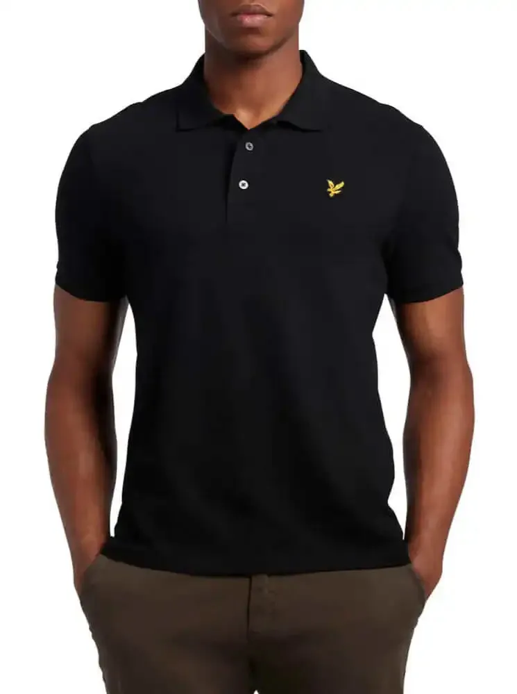 Lyle & Scott Plain Polo Shirt Jet Black