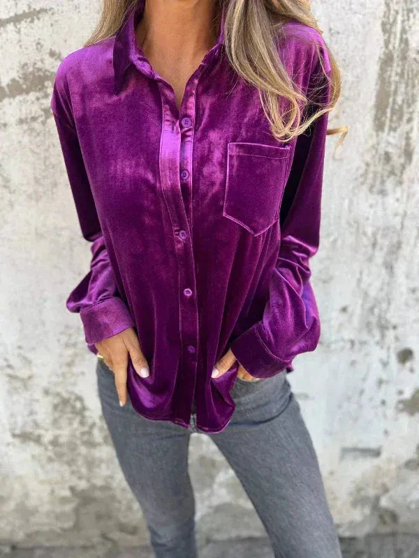 Lyn | Classic Velvet Blouse