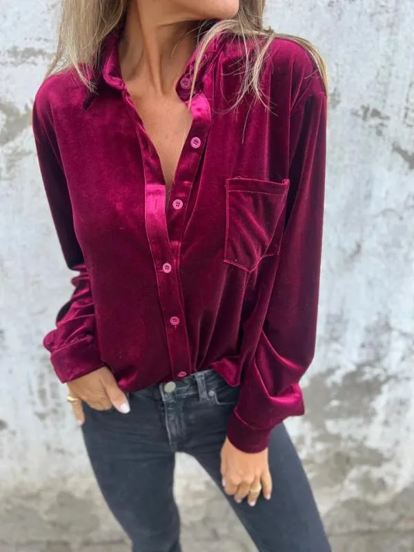 Lyn | Classic Velvet Blouse