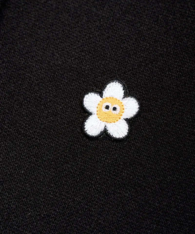 MACKY Golf: Patch Button Knit Vest - Black