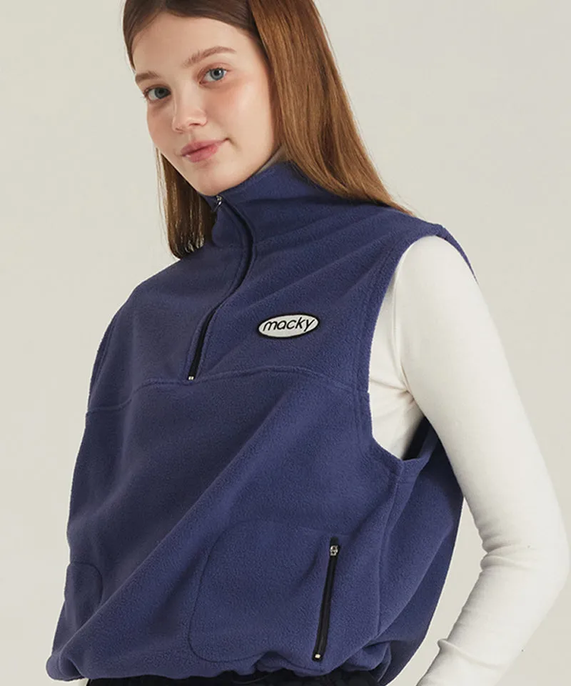 MACKY Golf: Soft Fleece Vest - Navy